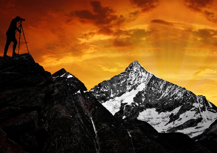 Sticker  Sport sur les sommets de montagne