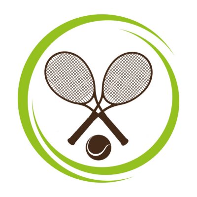 Sticker  Sports design, vector illustration.