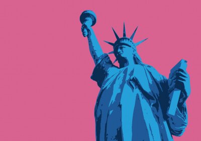 Sticker  Statue de la Liberté - New York - symboles, Américain - décoration - déco - fond