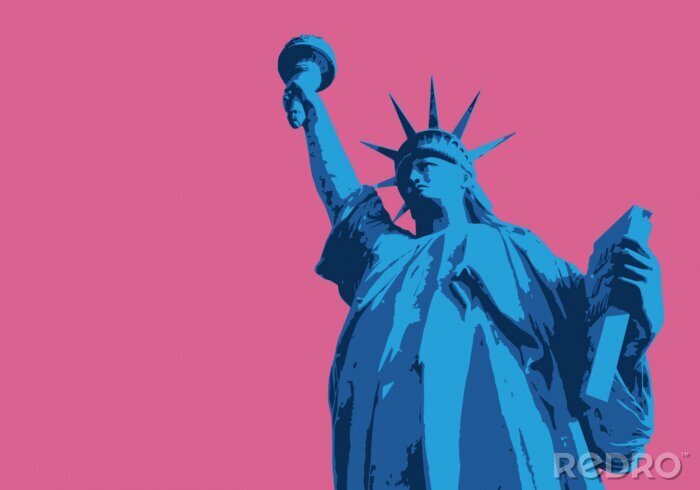 Sticker  Statue de la Liberté - New York - symboles, Américain - décoration - déco - fond