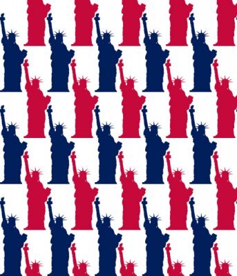 Papier peint à motif  statue de la liberté, seamless