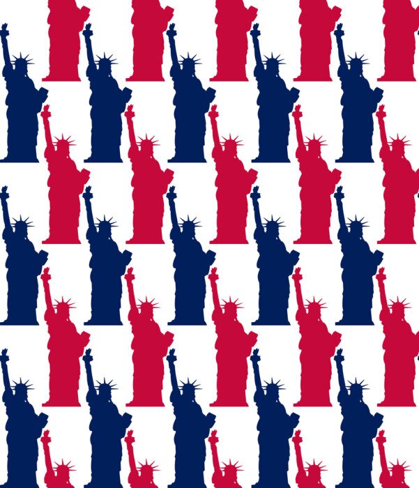 Sticker  statue de la liberté, seamless