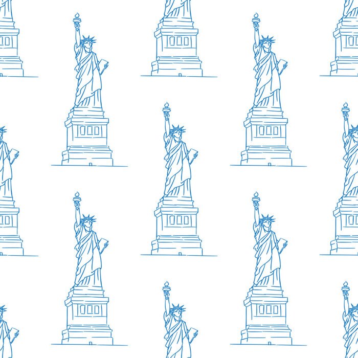 Sticker  Statue de la Liberté seamless