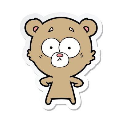 Sticker  sticker of a cartoon bear