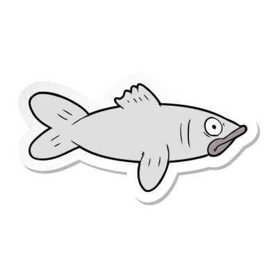 Sticker  sticker of a cartoon fish