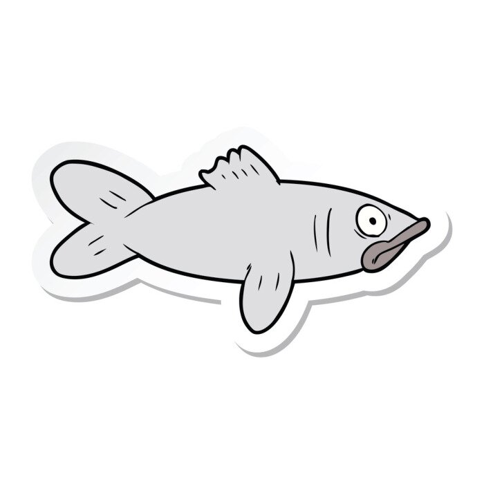 Sticker  sticker of a cartoon fish