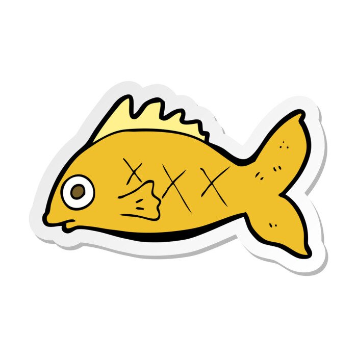 Sticker  sticker of a cartoon fish
