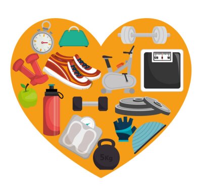 Sticker  Style de vie gym et fitness