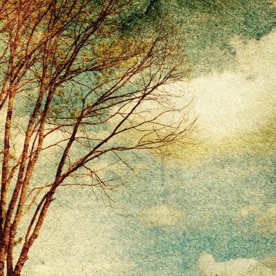 Sticker  Style rétro photo de la nature