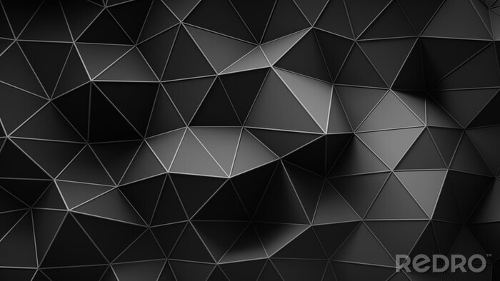 Sticker  Surface 3d géométrique sombre avec des bosses