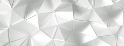 Sticker  surface blanche 3d avec des formes géométriques
