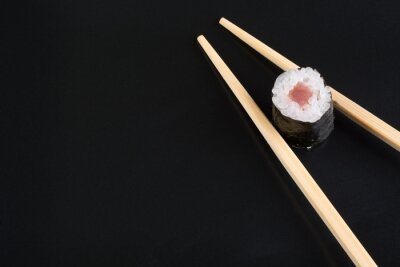 Sticker  Sushi, noir, plaque