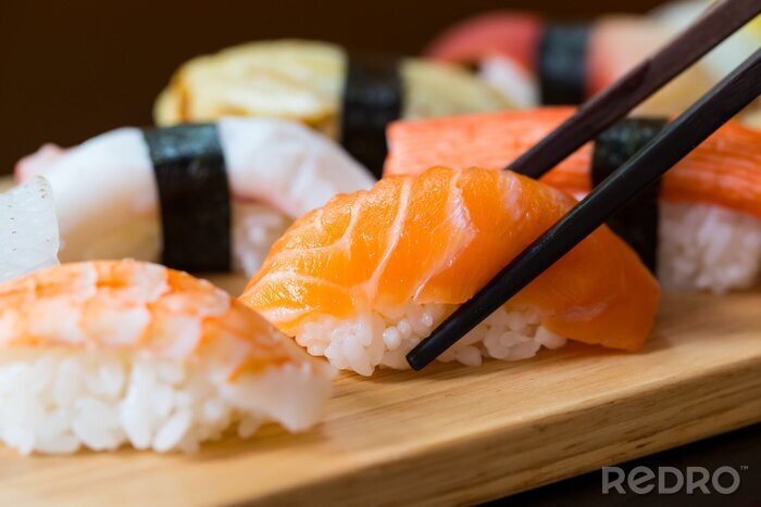 Sticker  Sushi set, la nourriture japonaise