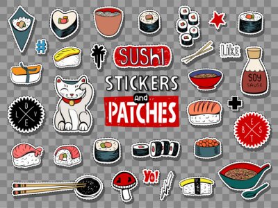 Sticker  Sushi stickers collection