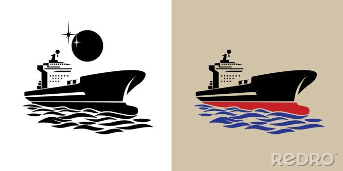 Sticker  symbole de navire de transport