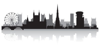 Symboles de Londres sur fond blanc