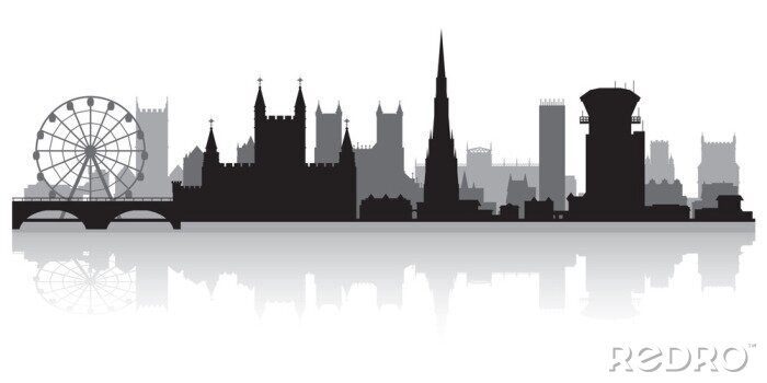 Sticker  Symboles de Londres sur fond blanc