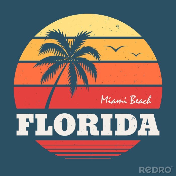 Sticker  T-shirt en Floride Miami Beach