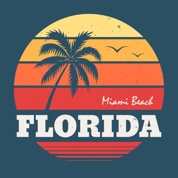 Sticker  T-shirt en Floride Miami Beach