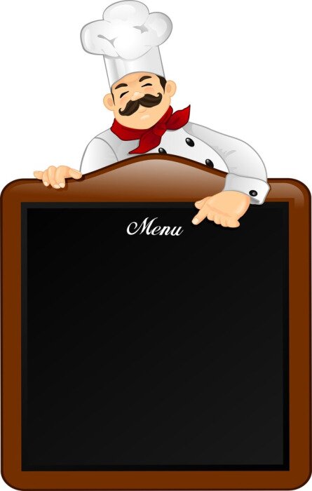 Sticker  tableau de menus