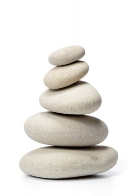 Sticker  tas de pierres isolées sur fond blanc