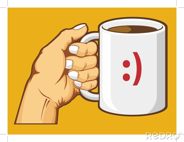 Sticker  Tasse avec un émoticône