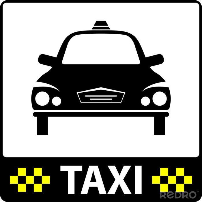 Sticker  Taxi Icône Symbole