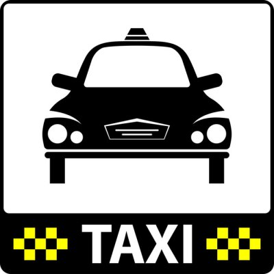 Sticker  Taxi Icône Symbole