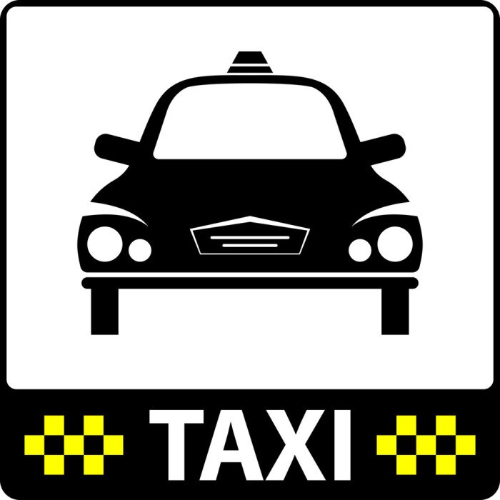 Sticker  Taxi Icône Symbole