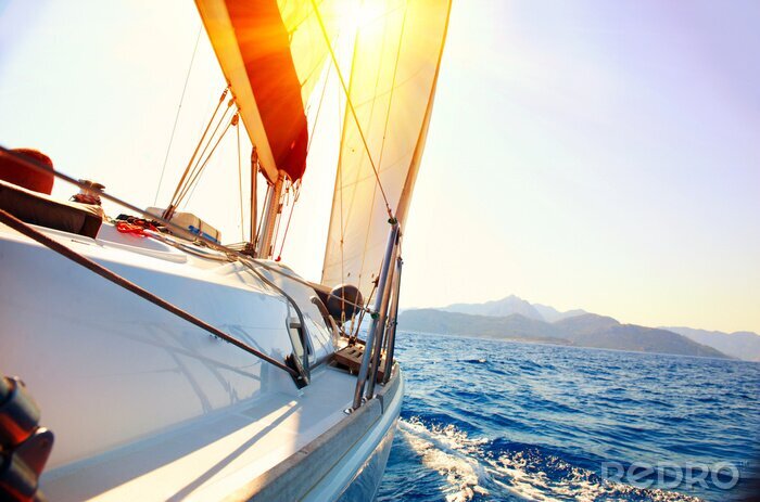 Sticker  Temps ensoleillé et voilier