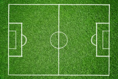 Papier peint  Terrain de foot gazon vert