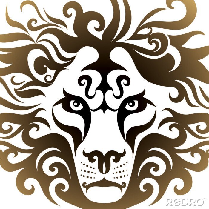 Sticker  tête de lion