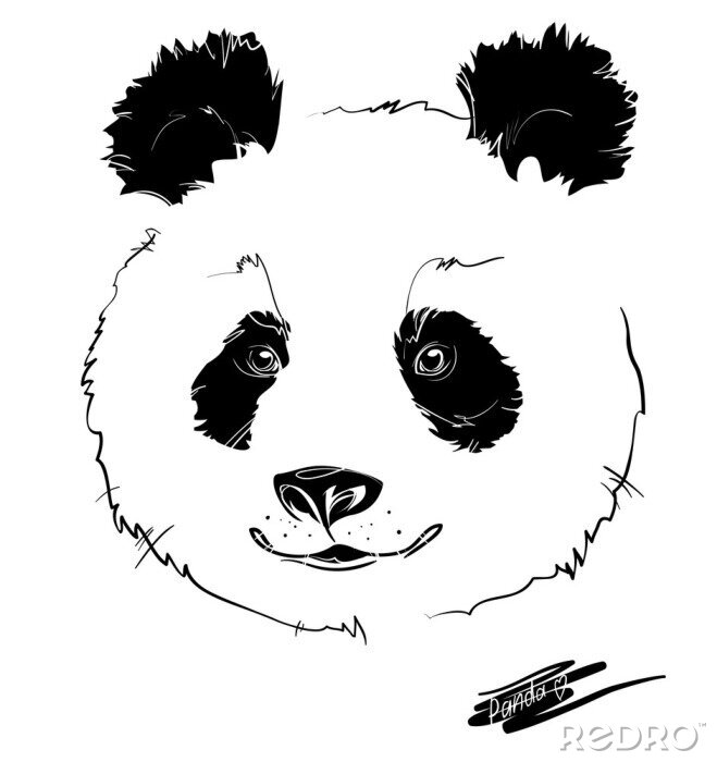 Sticker  tête de panda