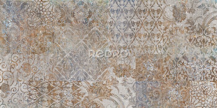 Sticker  Texture abstraite en style rétro avec ornements