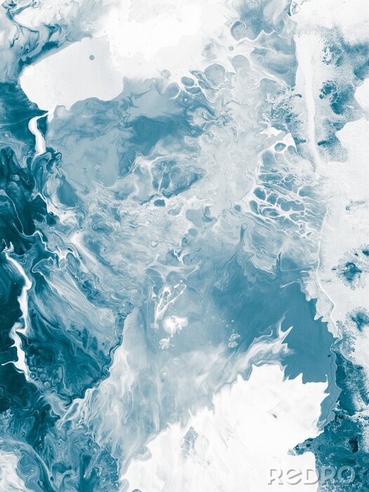Sticker  Texture bleue sur du marbre