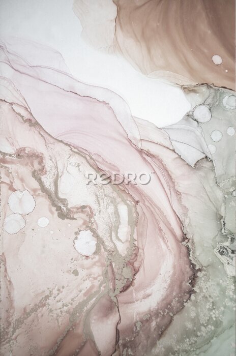 Sticker  The picture is painted in alcohol ink. Abstract painting, can be used as a trendy background for wallpapers, posters, cards, invitations, websites.