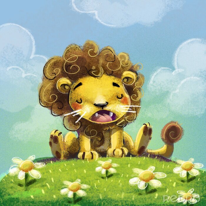 Sticker  Thème du lion pour les enfants