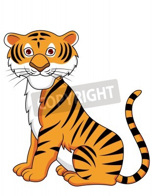 Sticker  Tigre dessin