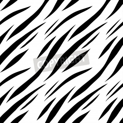 Sticker  Tigre monochrome imprimé