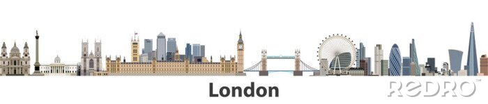 Sticker  Toits de la ville de Londres vector