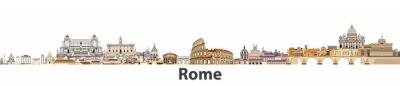 Sticker  Toits de la ville de Rome vector