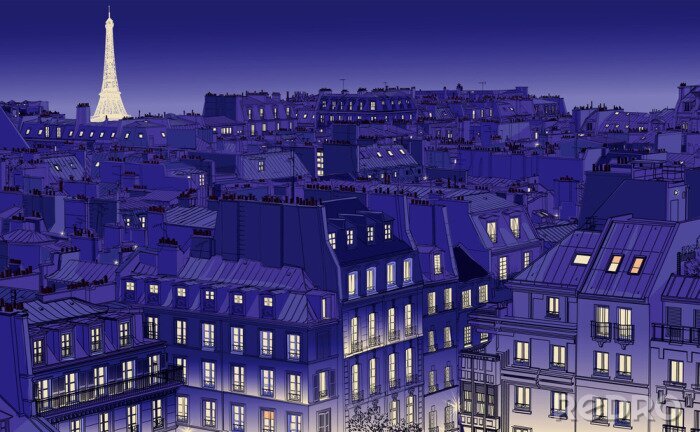 Sticker  toits de Paris