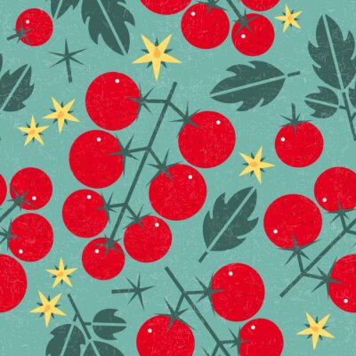 Papier peint à motif  tomates cerises