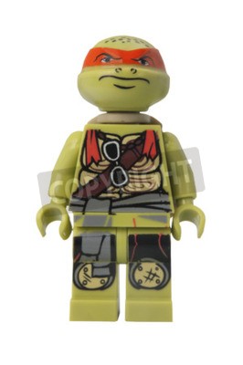 Sticker  Tortue ninja figurine LEGO verte