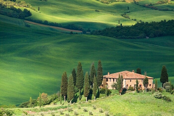 Sticker  Toscane vert paysage