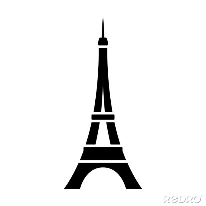 Sticker  Tour Eiffel / Tour Eiffel à Paris icone plat pour applications et sites web