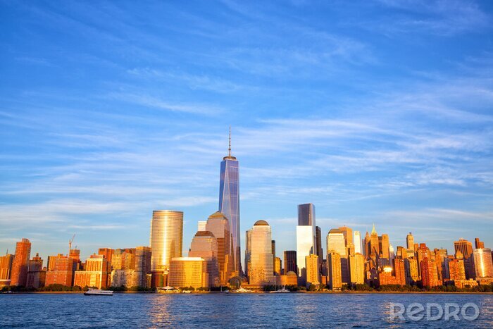 Sticker  Tours de New York au coucher de soleil