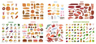 Sticker  Tous les aliments mis.