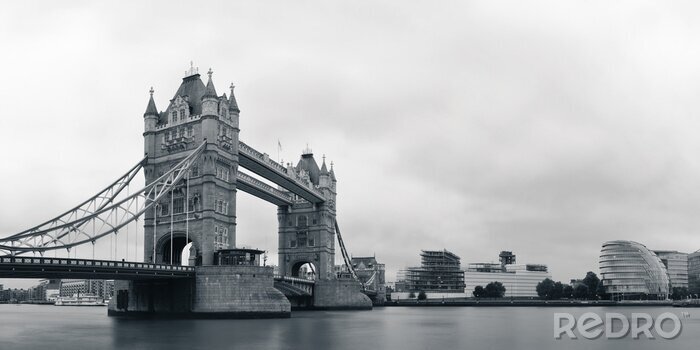 Sticker  Tower Bridge en noir et blanc
