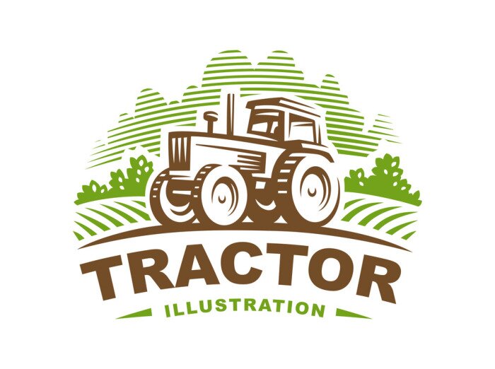 Sticker  Tracteur, logo, Illustration, emblem, conception